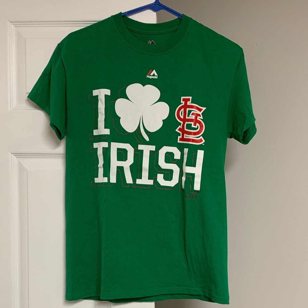Majestic Green St. Louis 'I Irish' Shamrock Tee